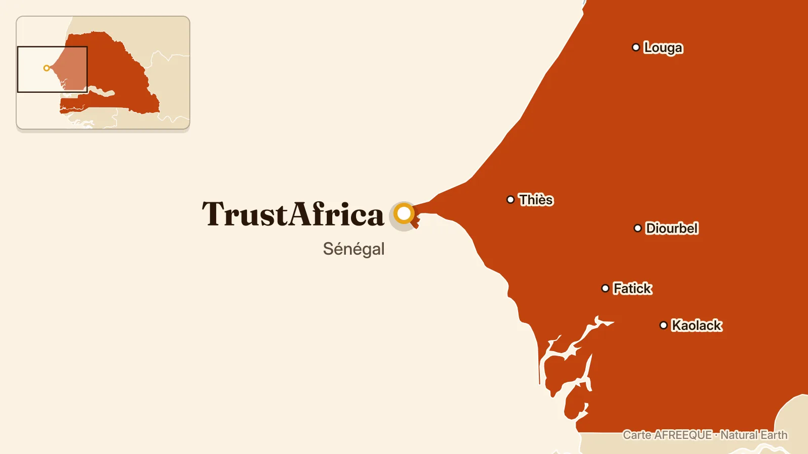 Carte : TrustAfrica, Sénégal