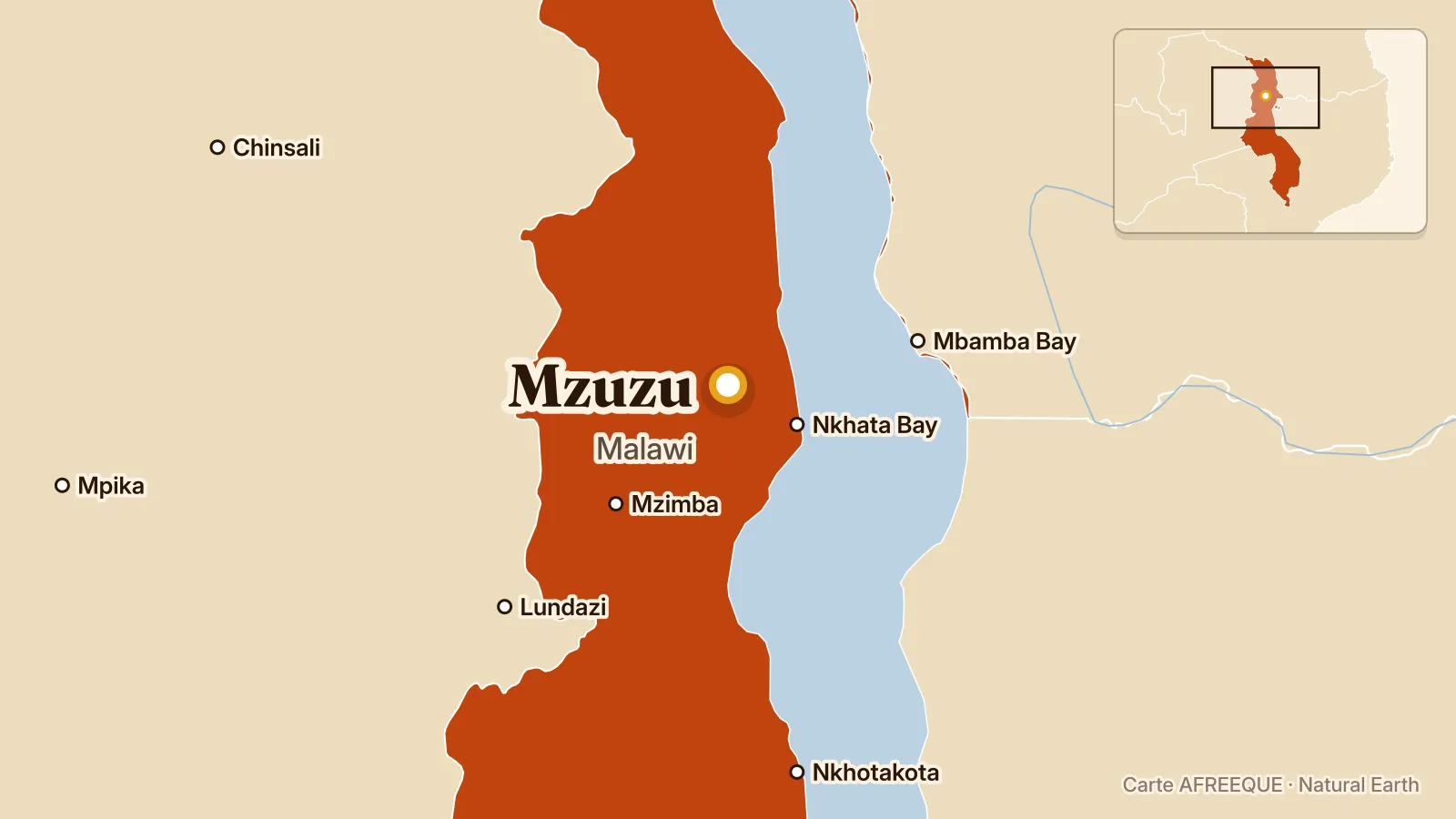 Carte : Mzuzu, Malawi