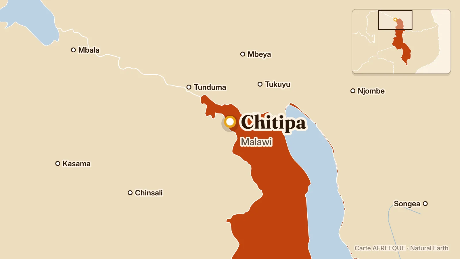 Carte : Chitipa, Malawi