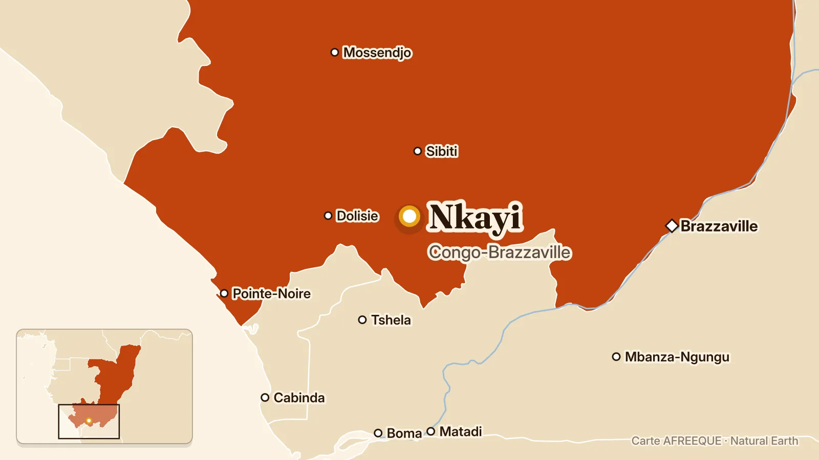 Map: Nkayi, Republic of Congo