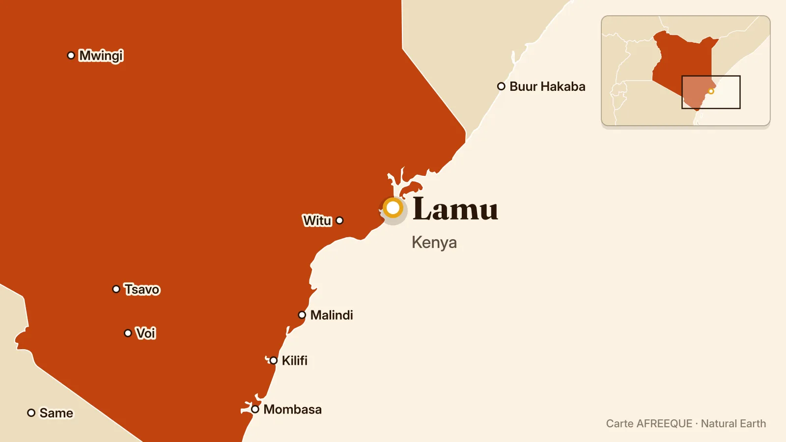 Carte : Lamu, Kenya