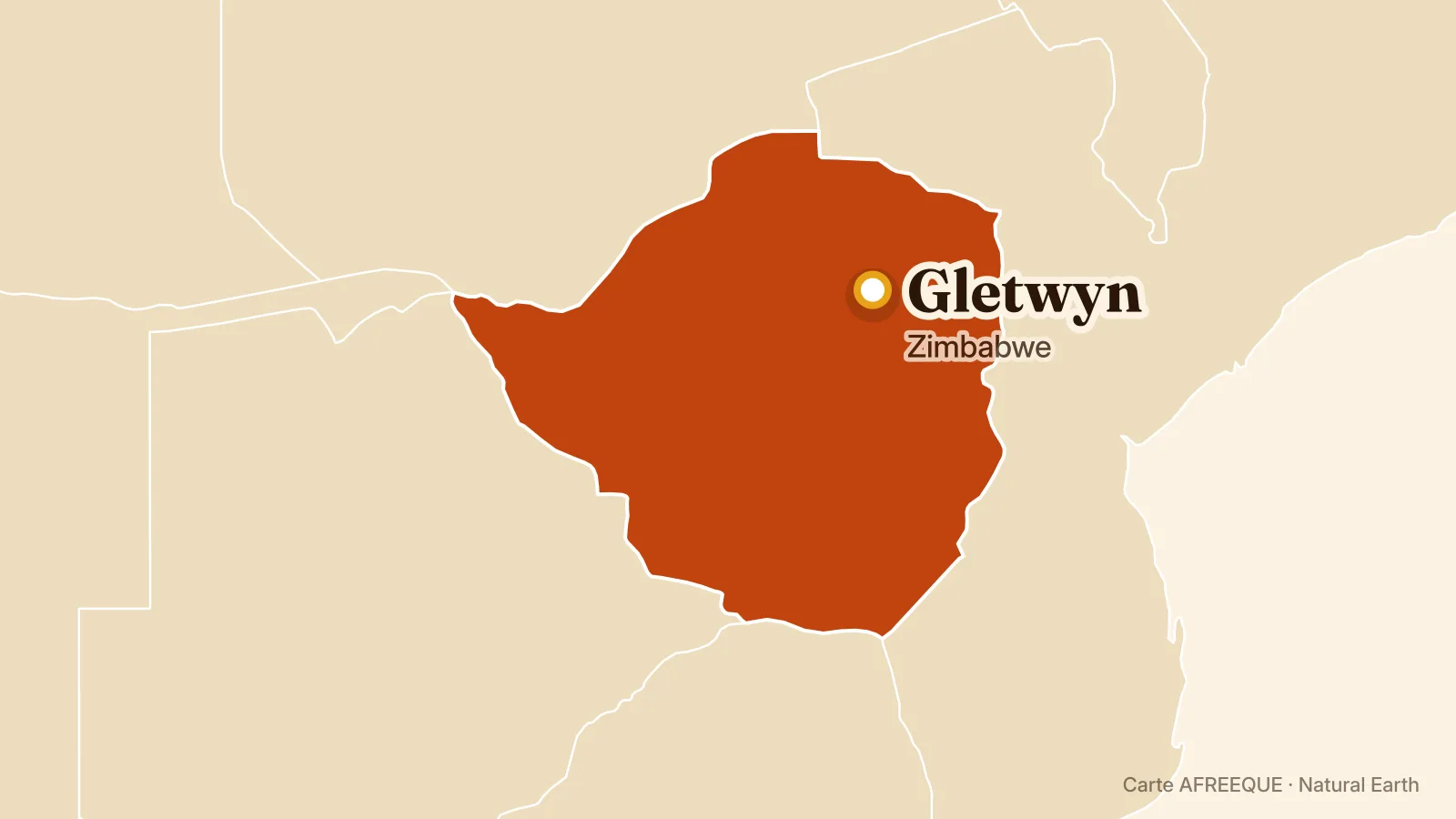 Carte : Gletwyn, Zimbabwe