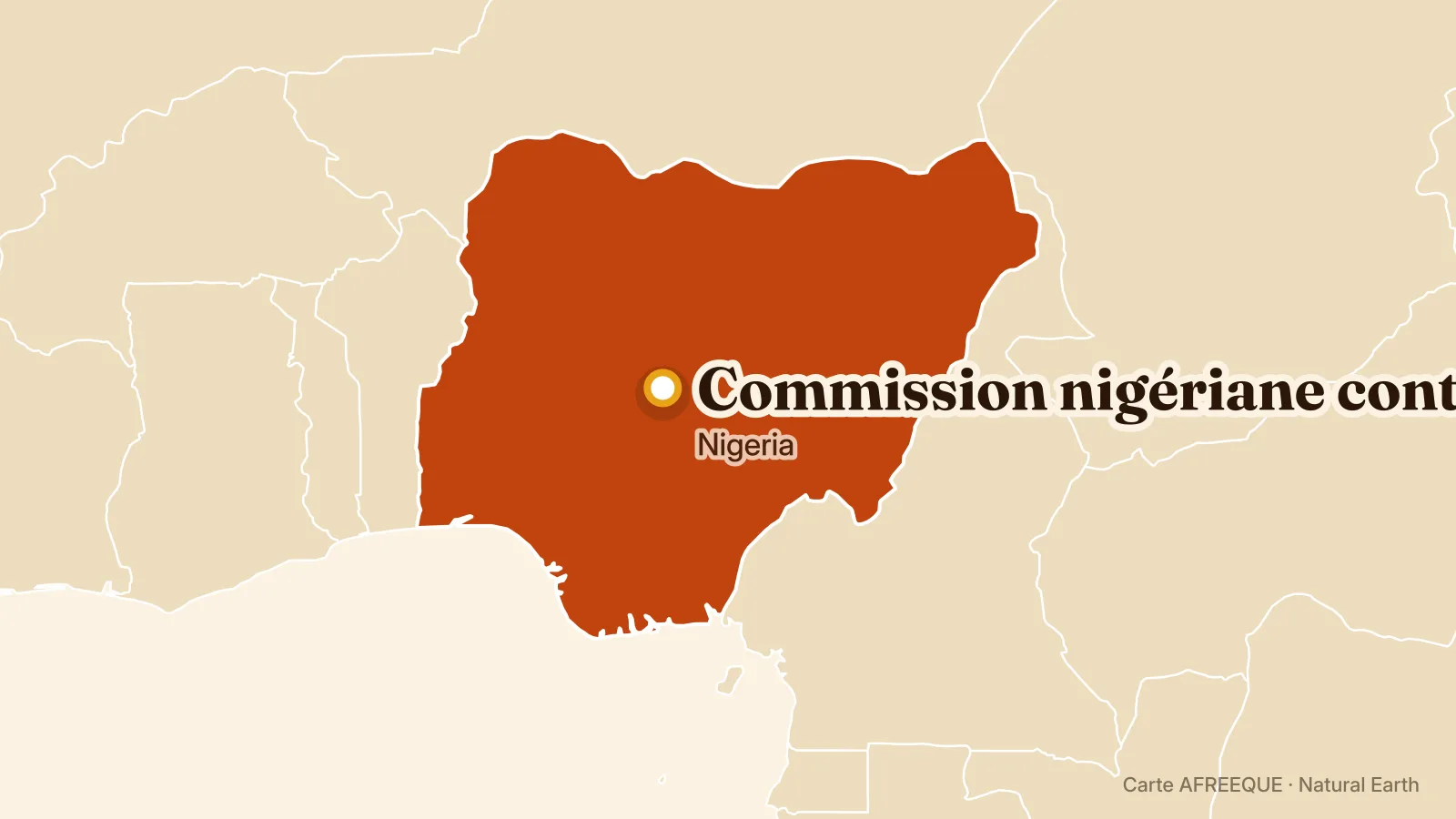 Carte : Commission nigériane contre les délits économiques et financiers, Nigeria