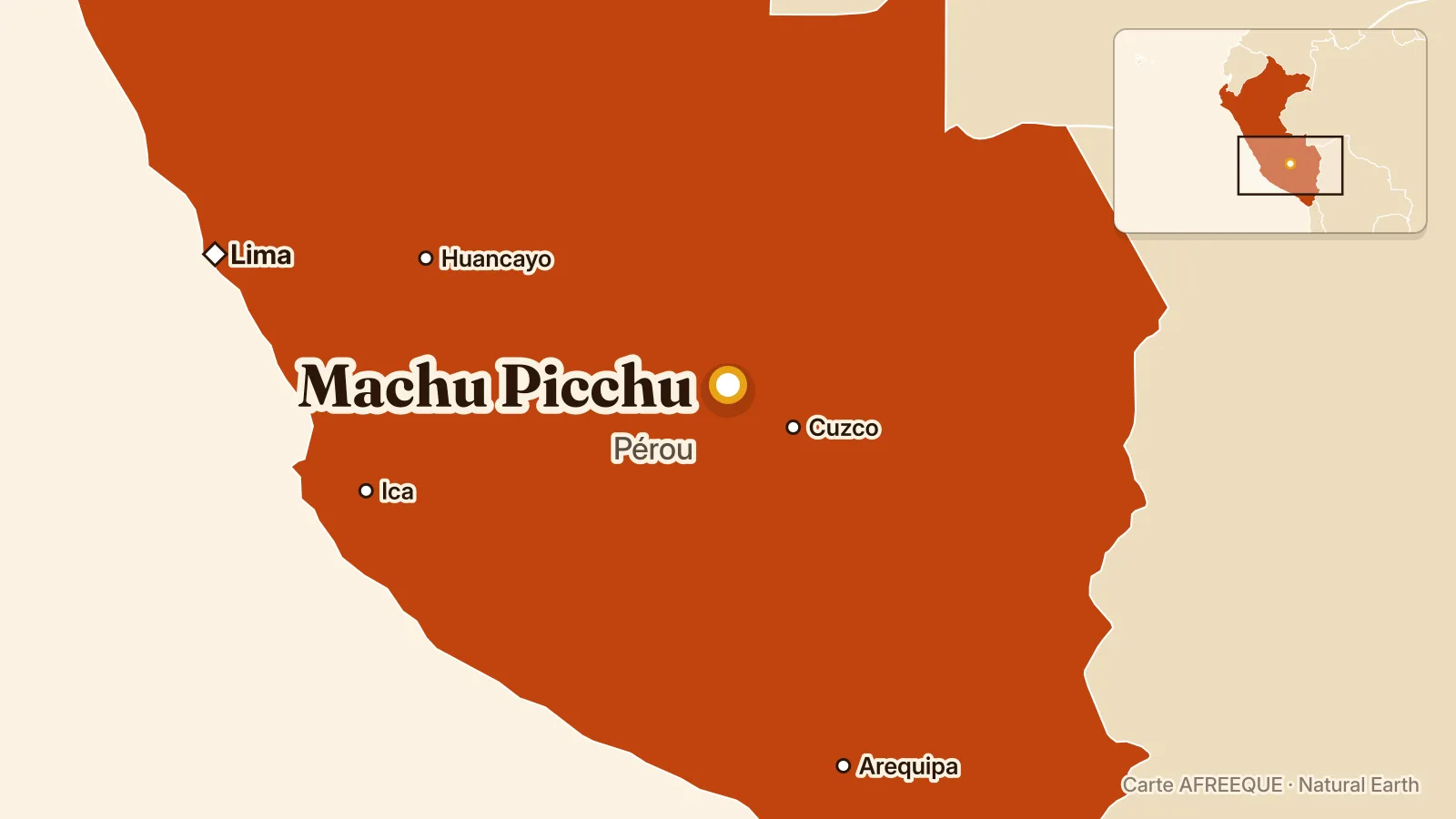 Carte : Machu Picchu, Pérou