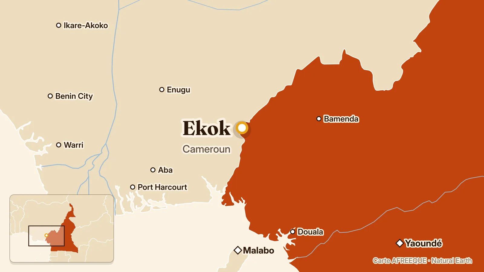 Carte : Ekok, Cameroun