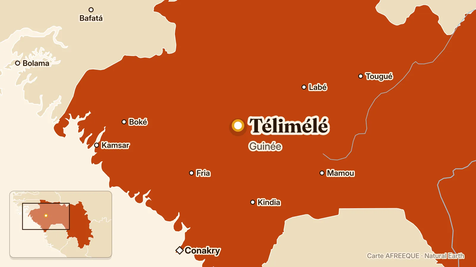 Carte : Télimélé, Guinée