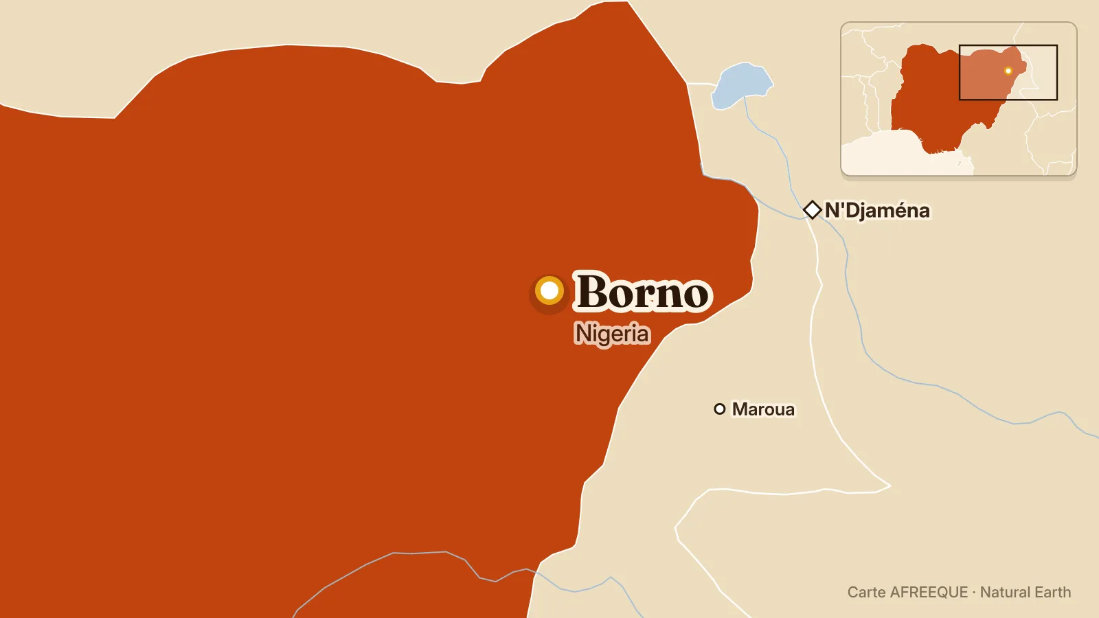 Carte : Borno, Nigeria