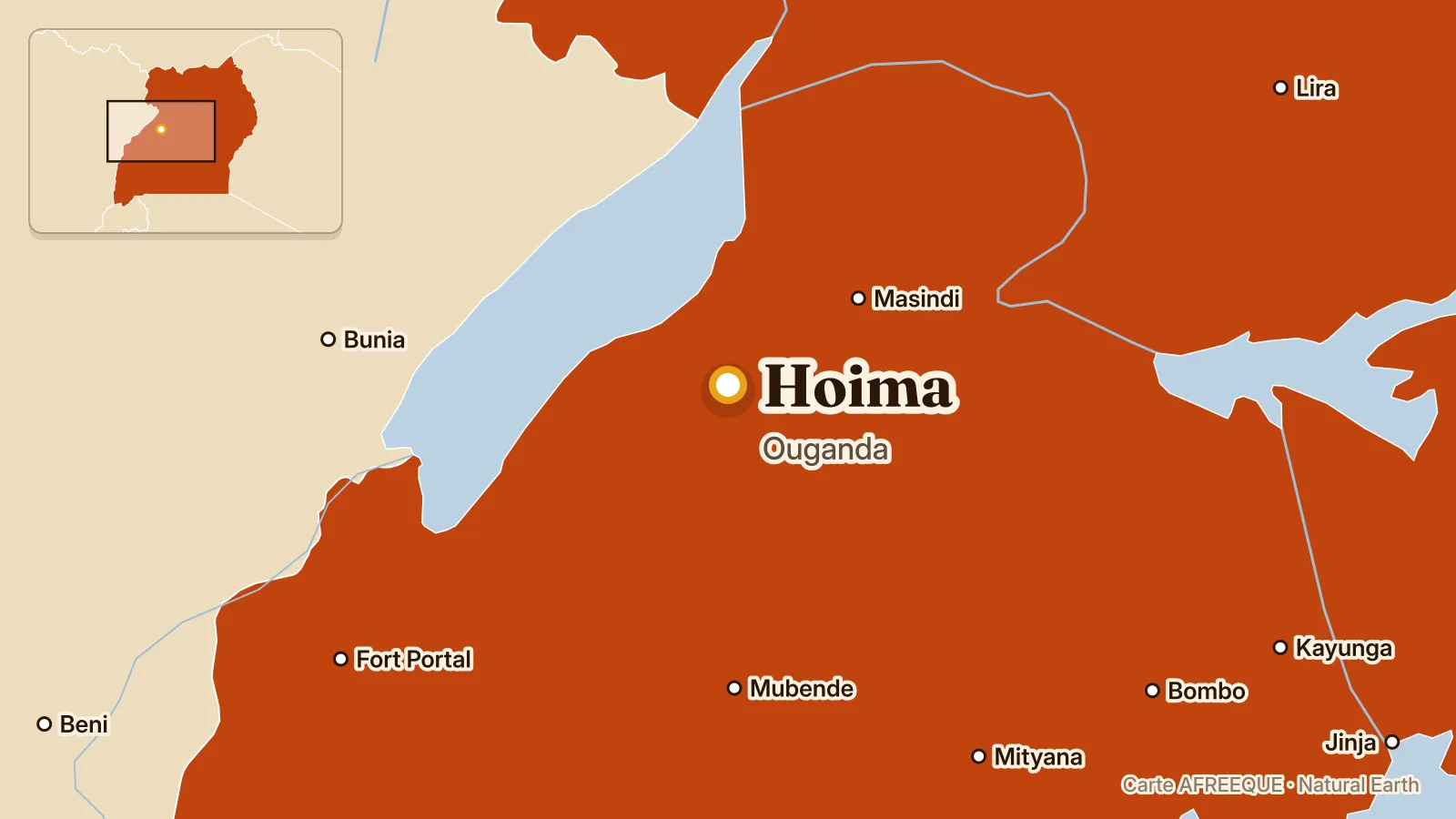 Carte : Hoima, Ouganda