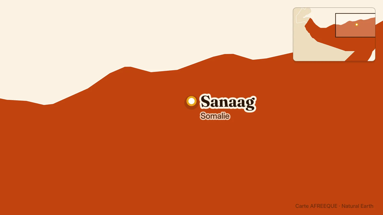 Carte : Sanaag, Somalie
