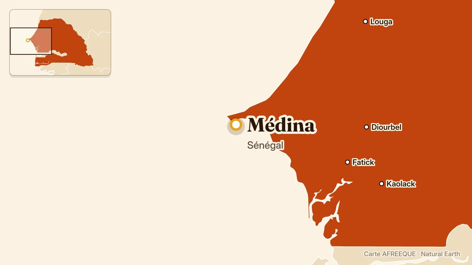 Carte : Médina, Sénégal
