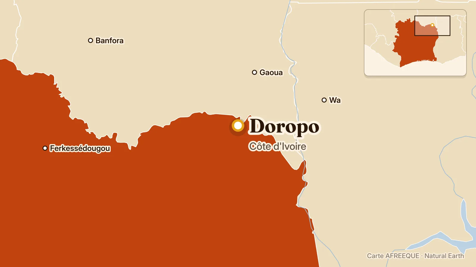Map: Doropo, Ivory Coast