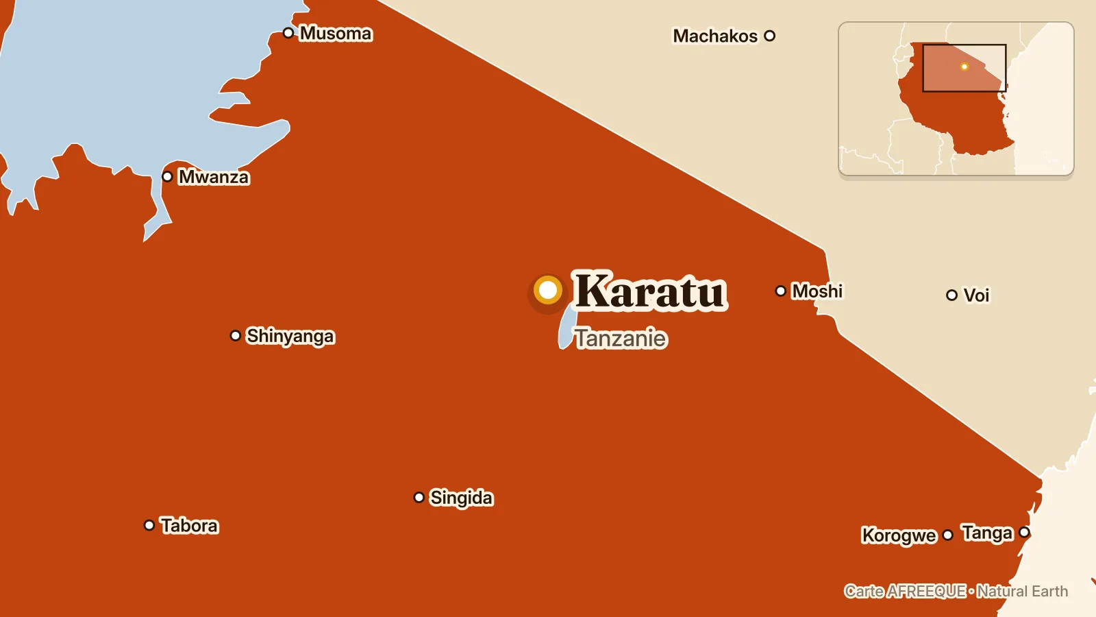 Carte : Karatu, Tanzanie