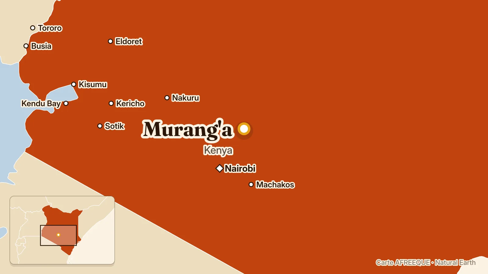 Carte : Murang'a, Kenya