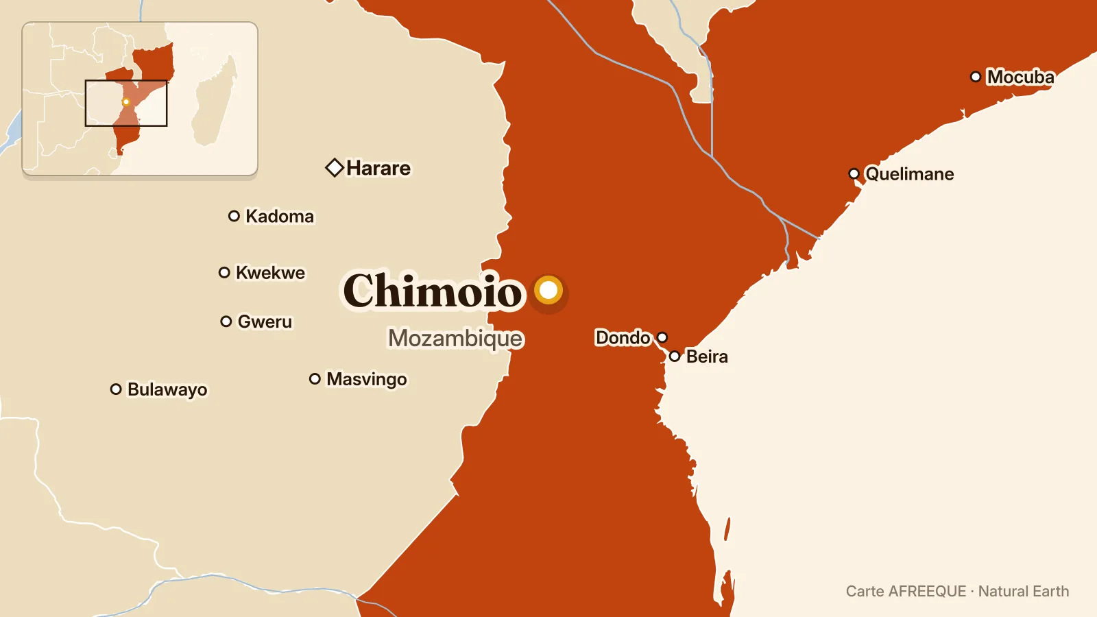 Carte : Chimoio, Mozambique