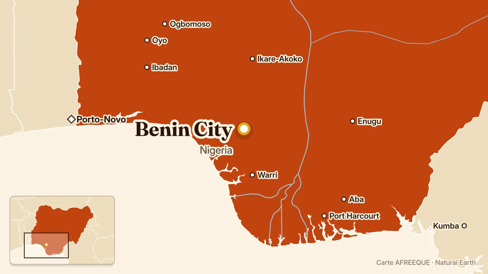 Carte : Benin City, Nigeria