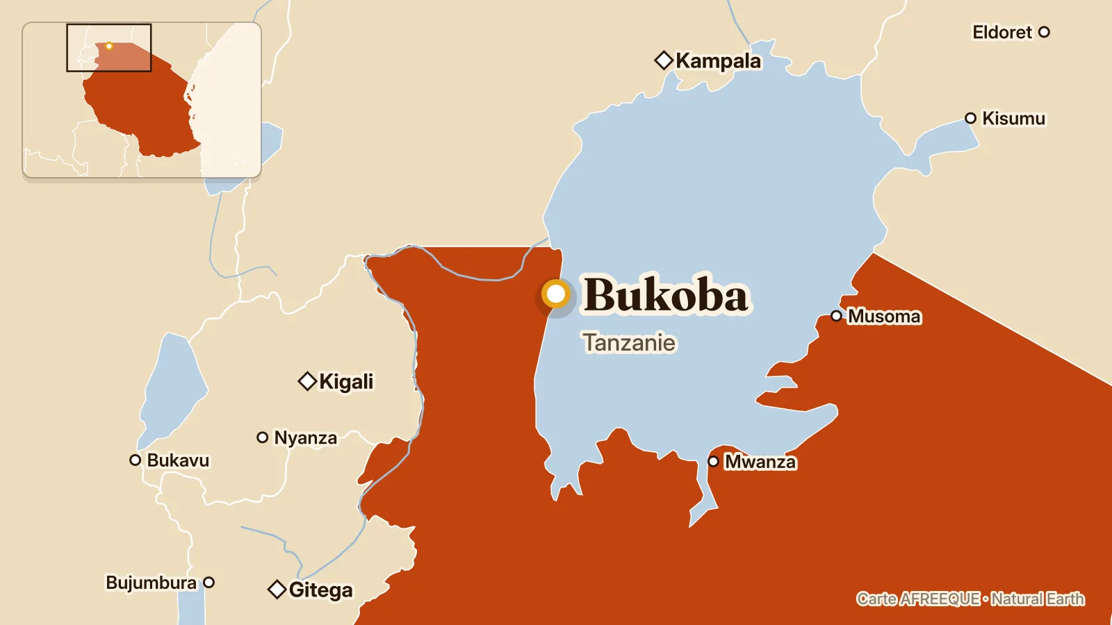 Carte : Bukoba, Tanzanie