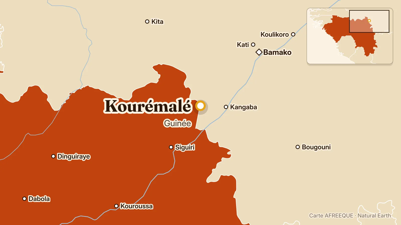 Carte : Kourémalé, Guinée