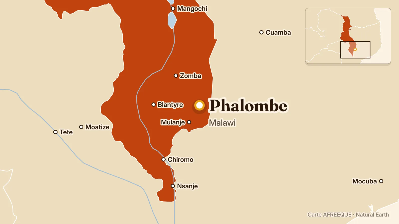 Carte : Phalombe, Malawi