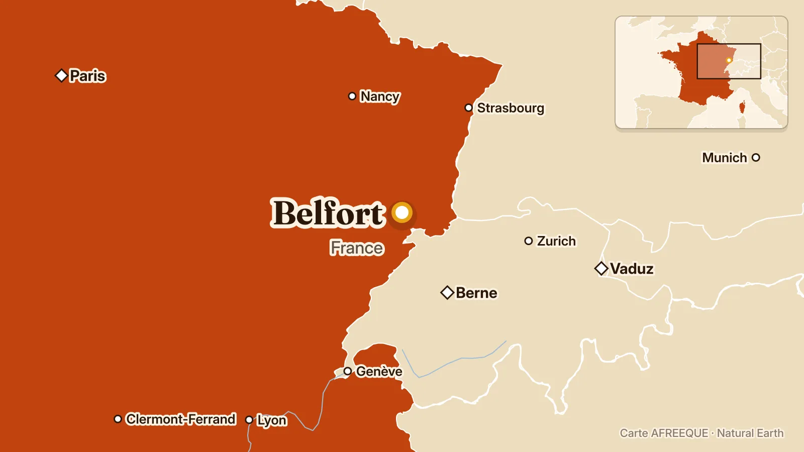 Carte : Belfort, France