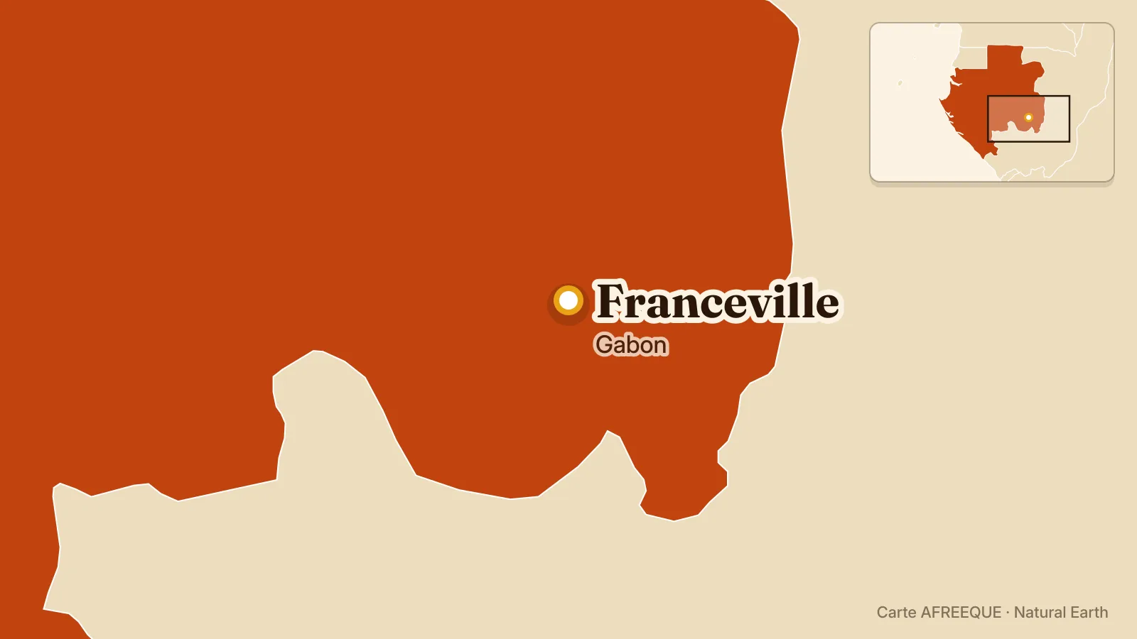 Carte : Franceville, Gabon