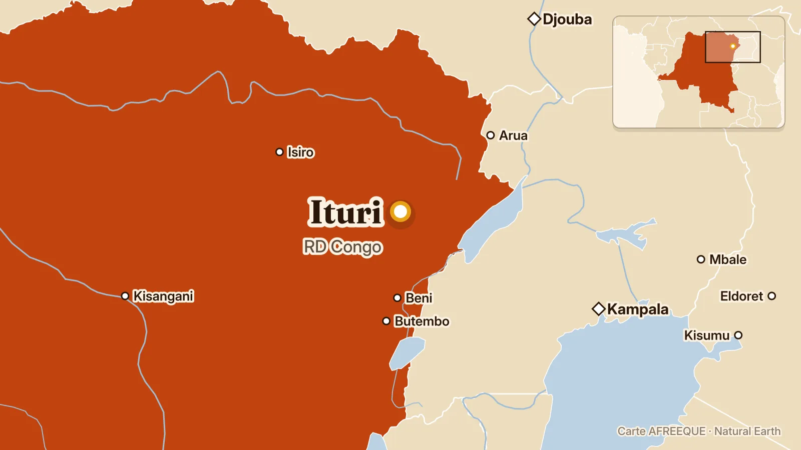 Carte : Ituri, RD Congo