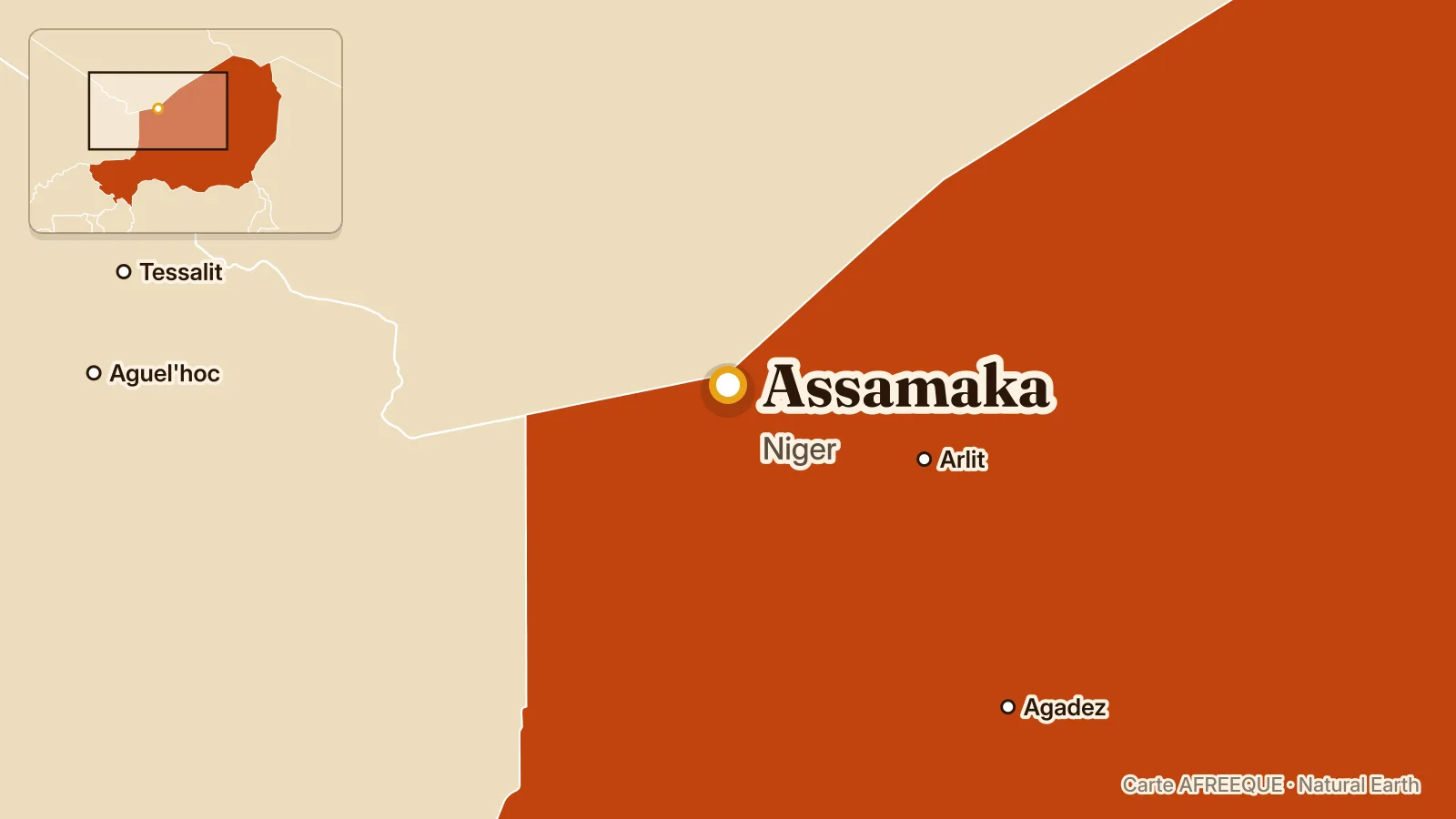 Carte : Assamaka, Niger