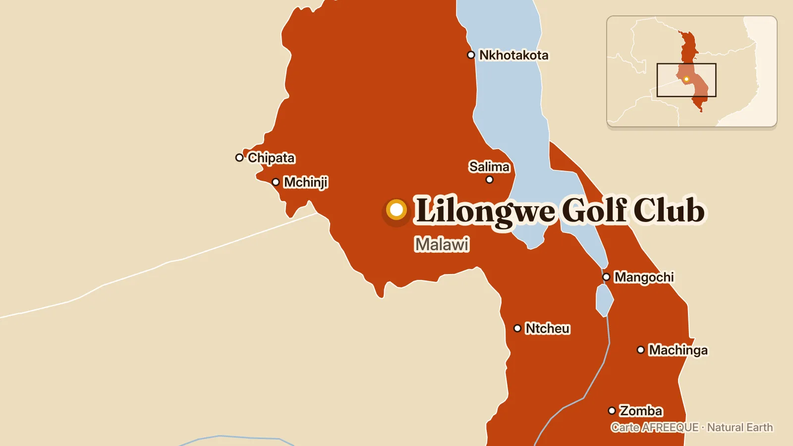 Carte : Lilongwe Golf Club, Malawi