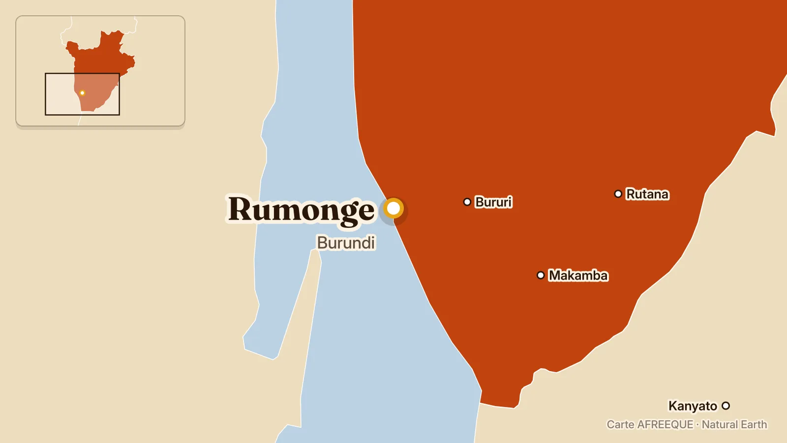 Carte : Rumonge, Burundi