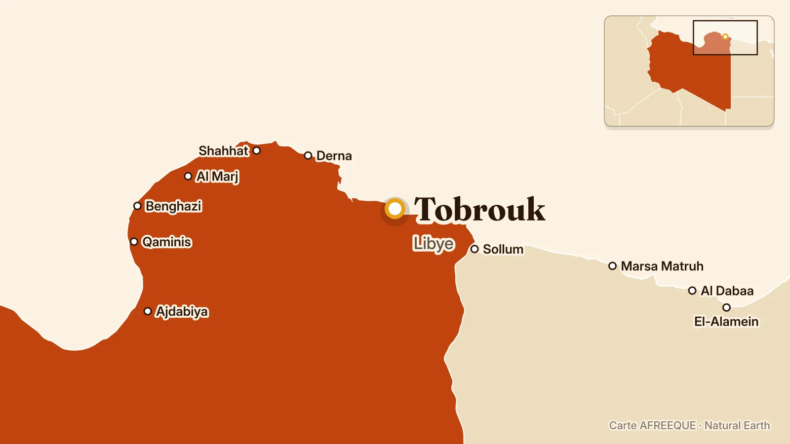 Carte : Tobrouk, Libye