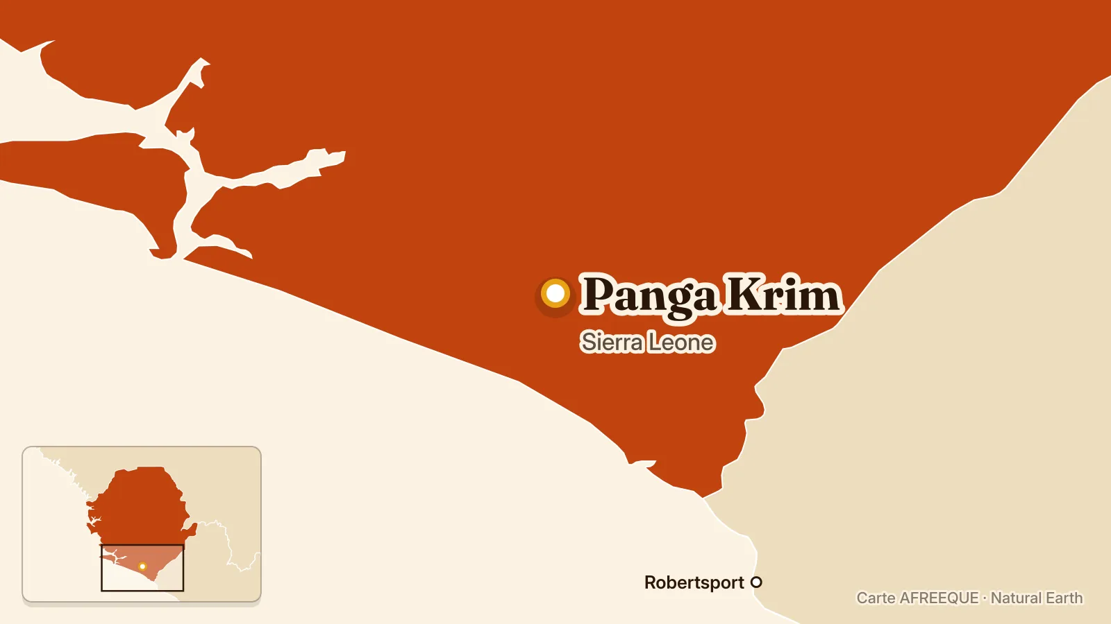 Carte : Panga Krim, Sierra Leone