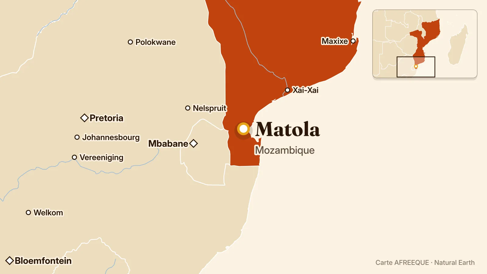 Carte : Matola, Mozambique