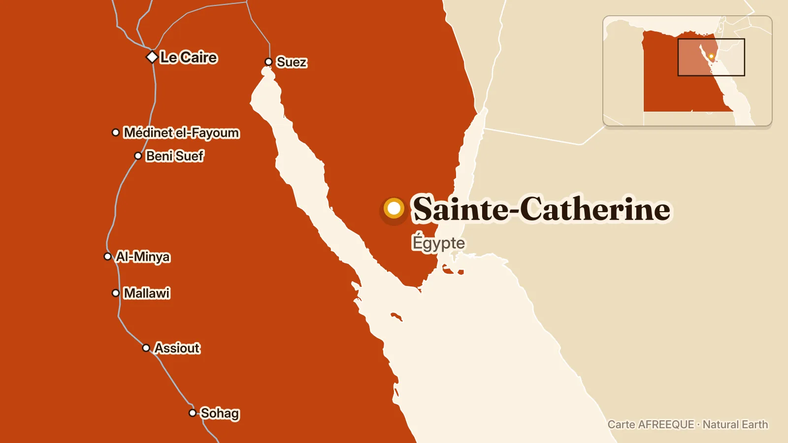 Map: Sainte-Catherine, Egypt