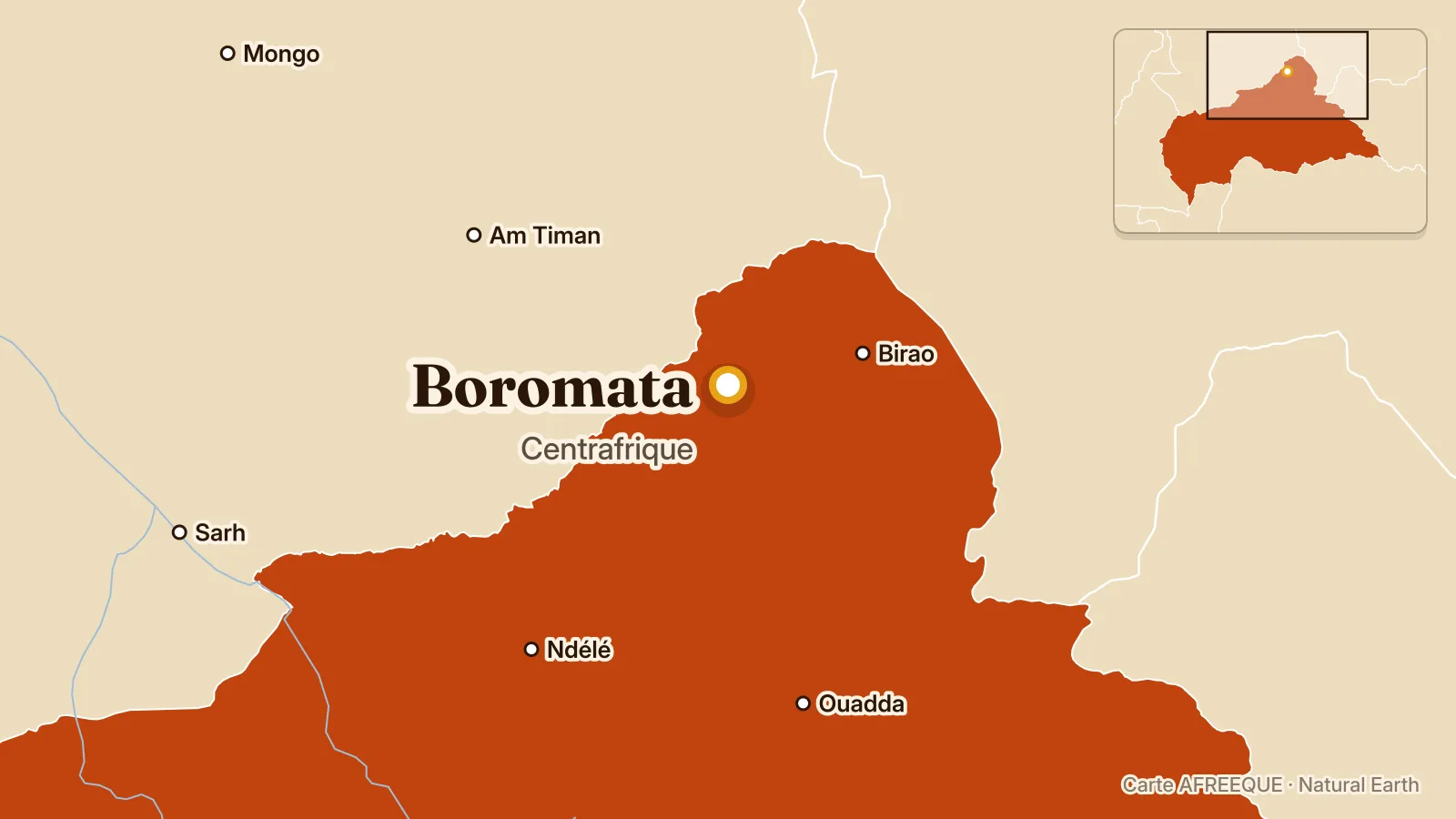 Carte : Boromata, Centrafrique