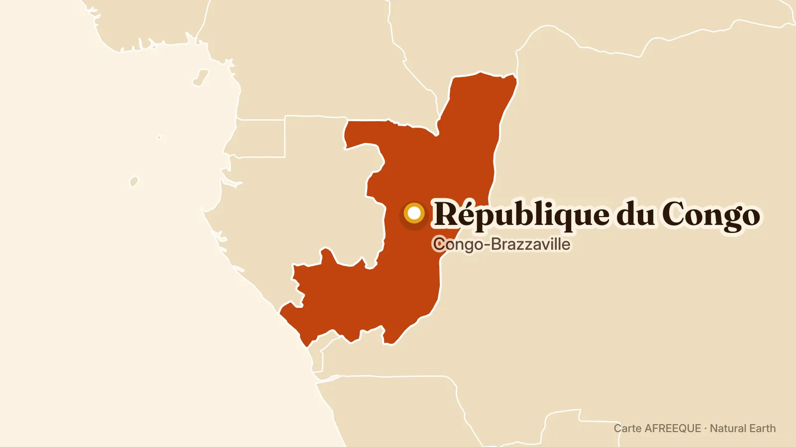 Carte : République du Congo, Congo-Brazzaville