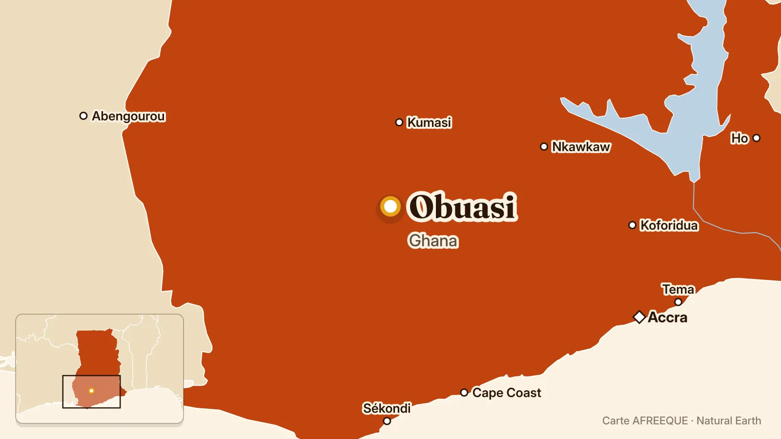 Carte : Obuasi, Ghana