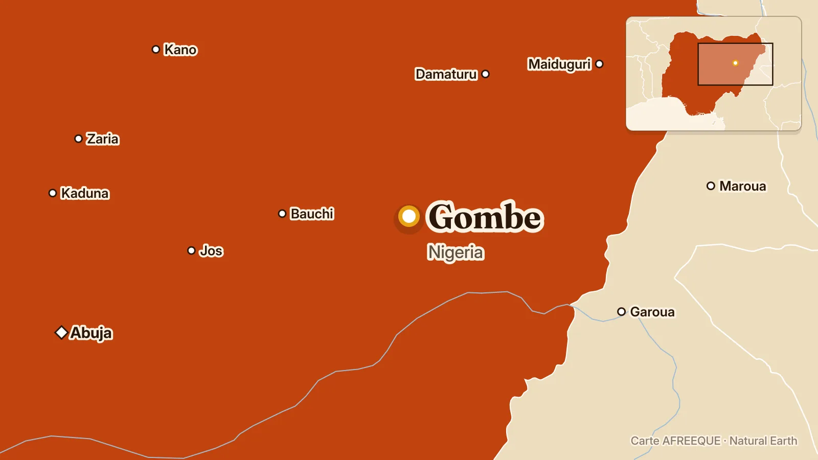 Carte : Gombe, Nigeria