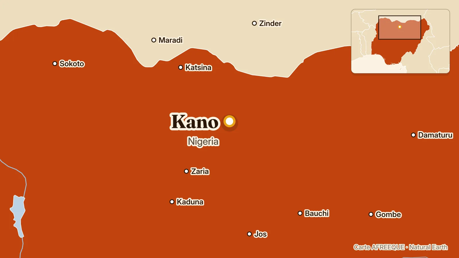 Carte : Kano, Nigeria