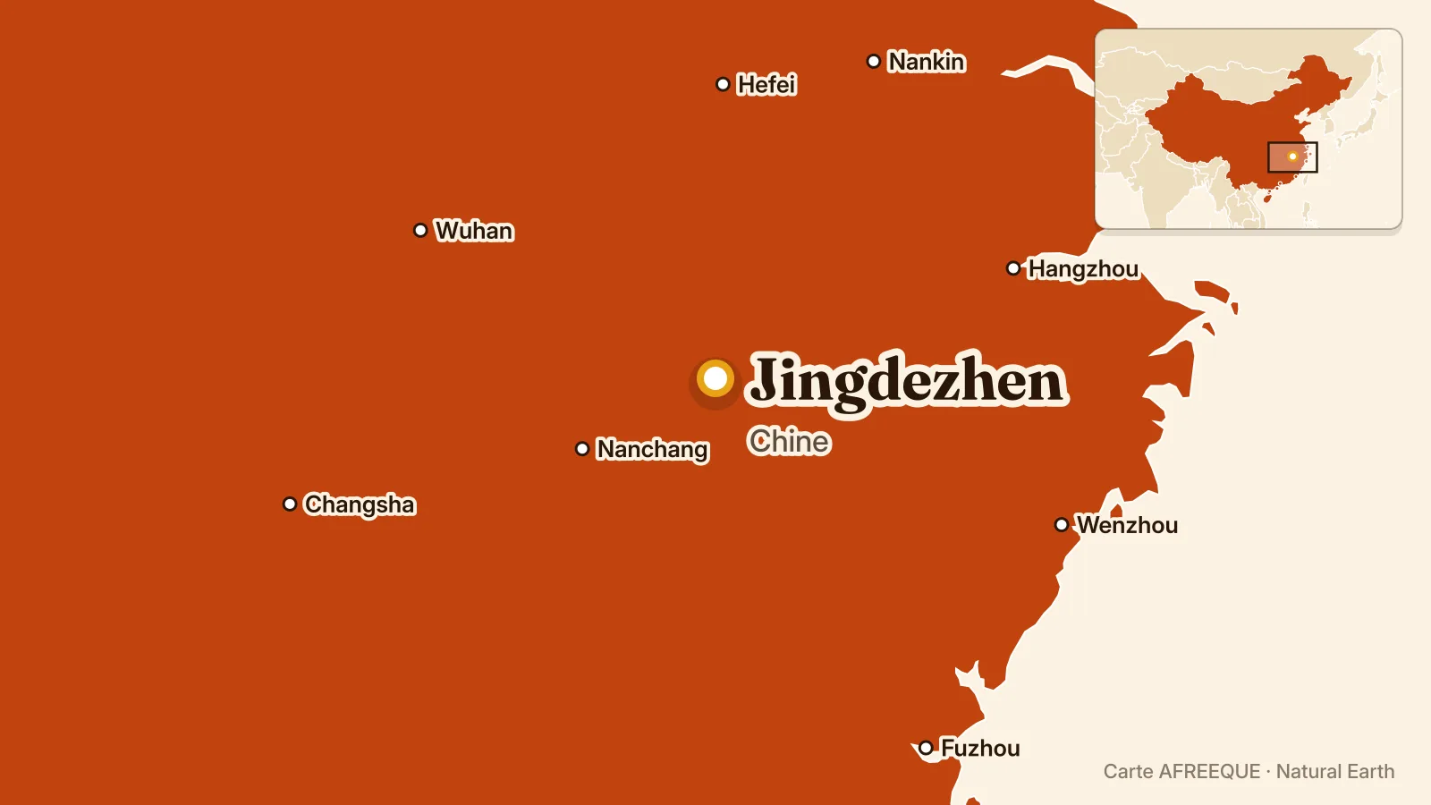 Map: Jingdezhen, Chine