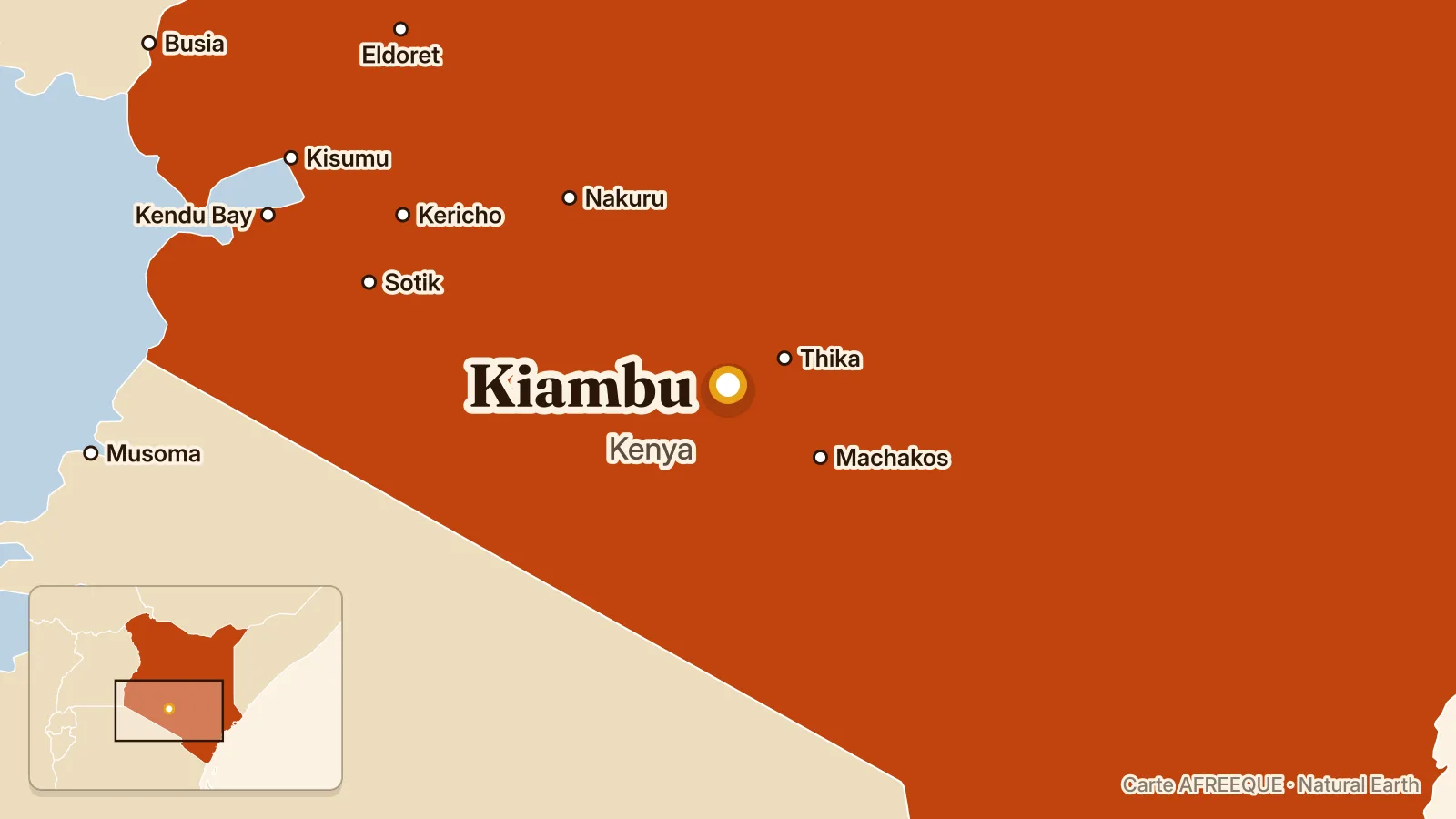 Carte : Kiambu, Kenya