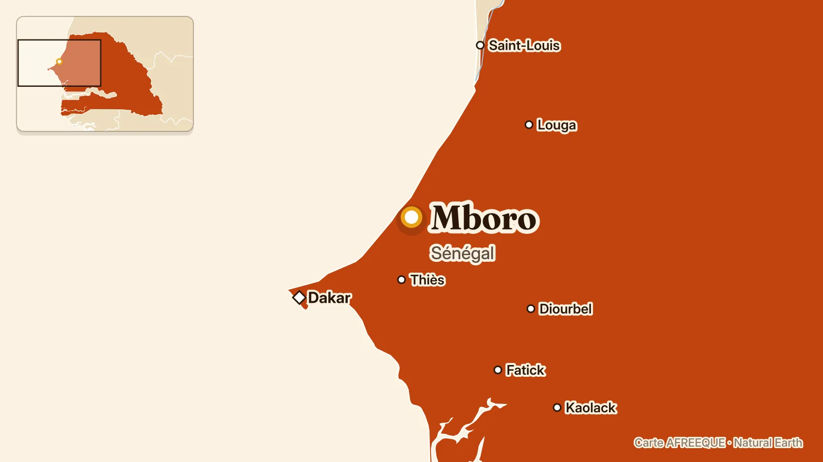 Map: Mboro, Senegal