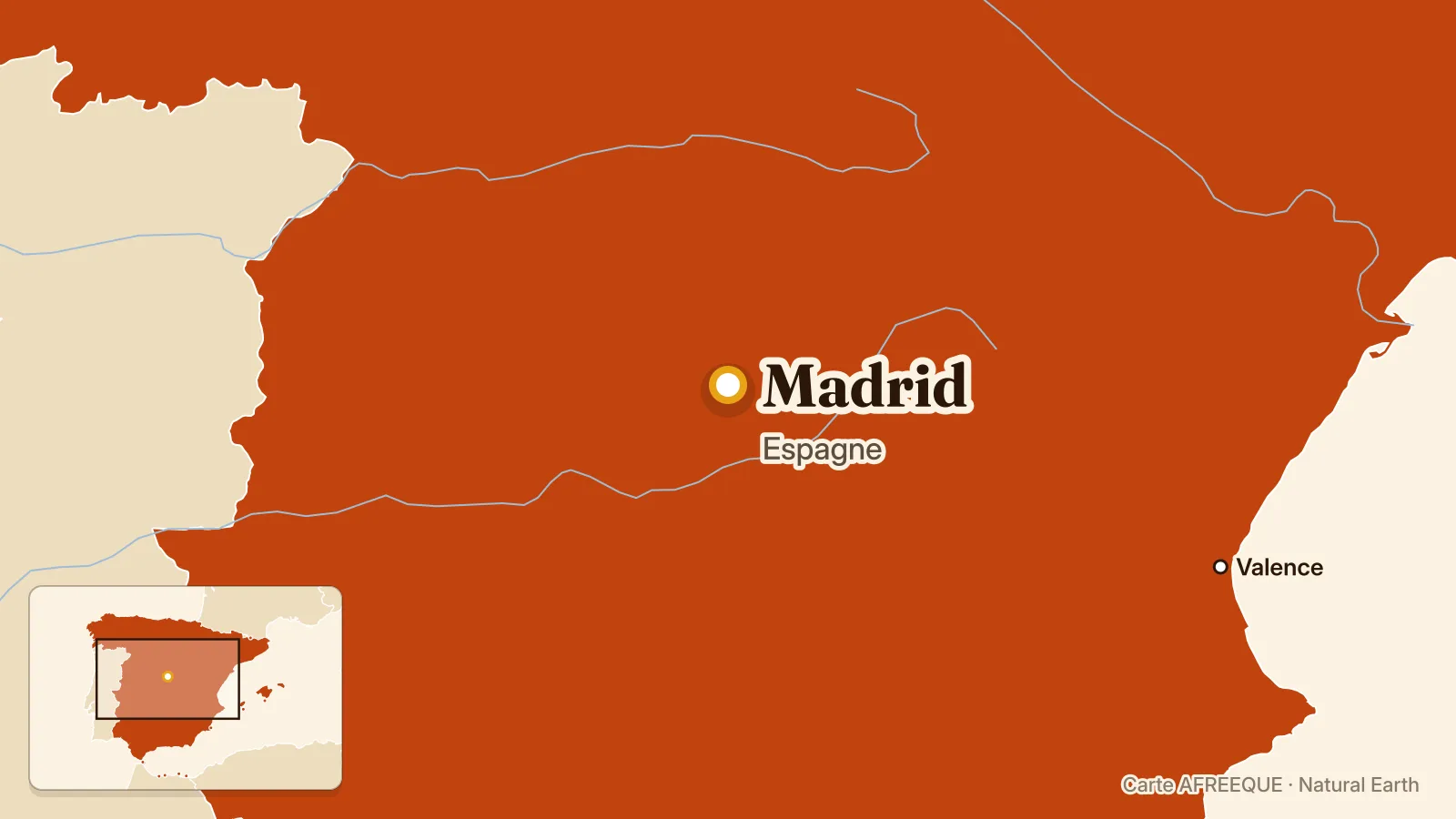 Map: Madrid, Espagne