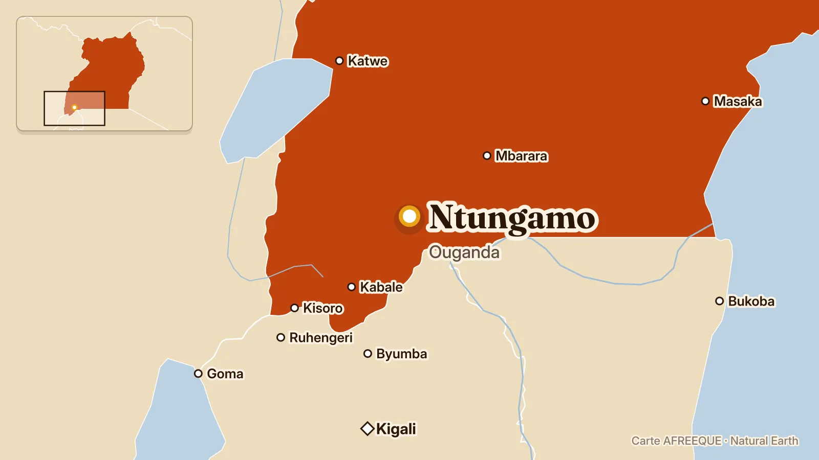 Carte : Ntungamo, Ouganda