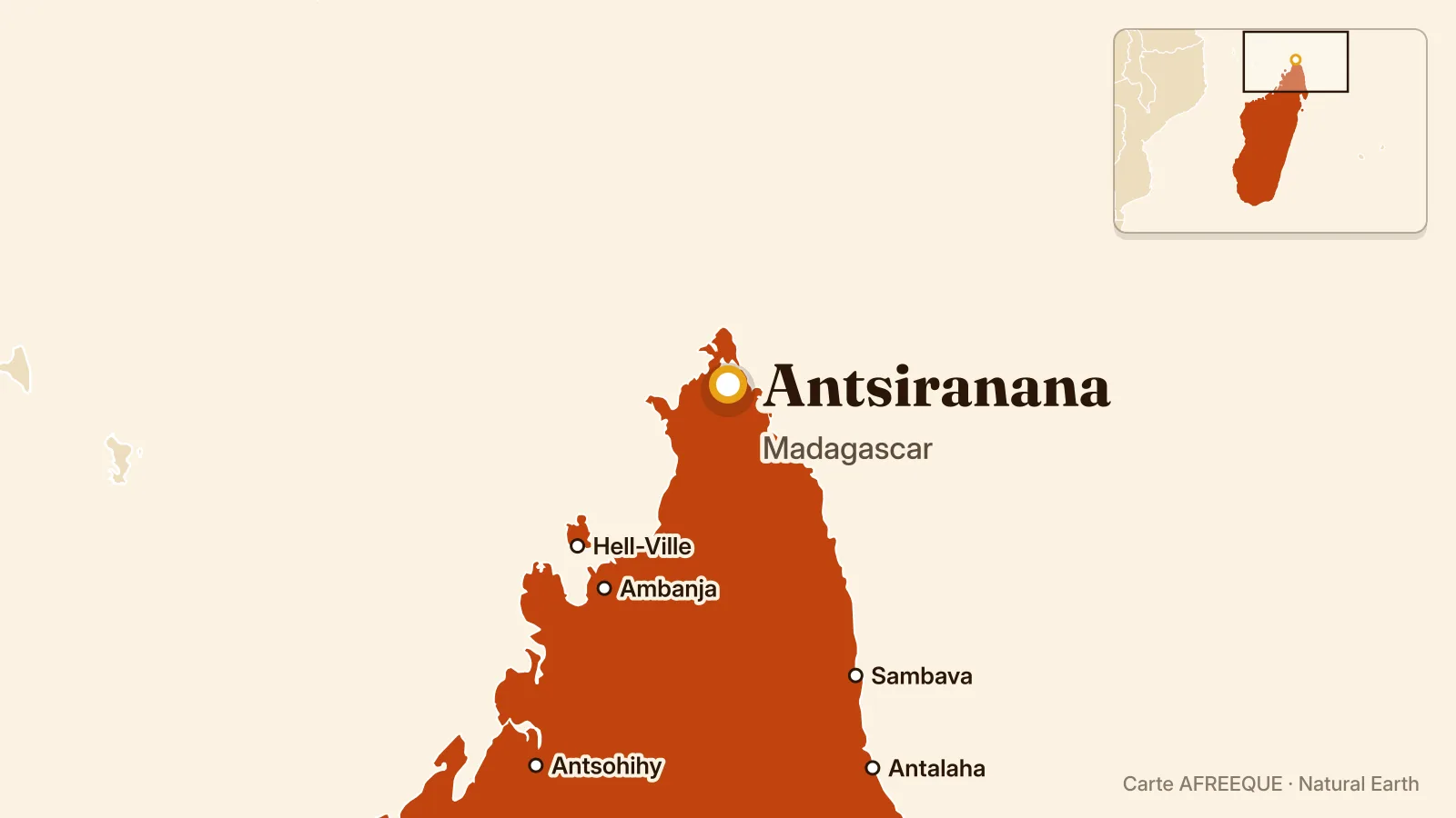 Map: Antsiranana, Madagascar