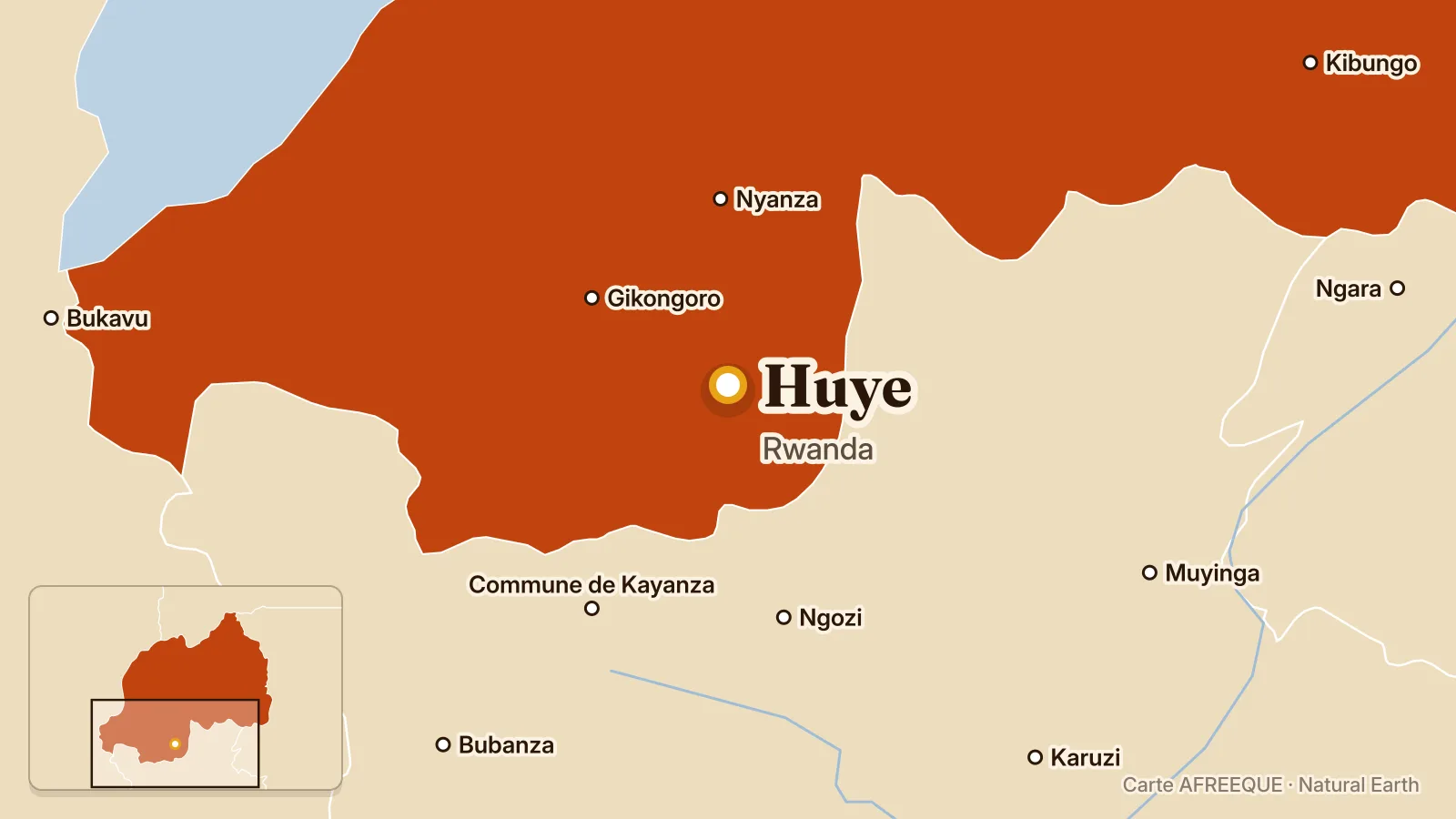 Carte : Huye, Rwanda