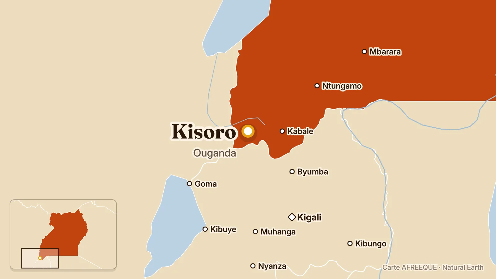 Carte : Kisoro, Ouganda