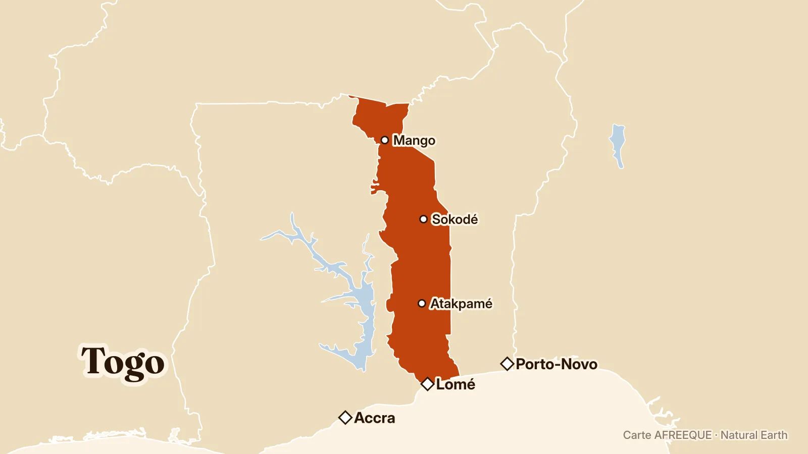 Carte : Togo