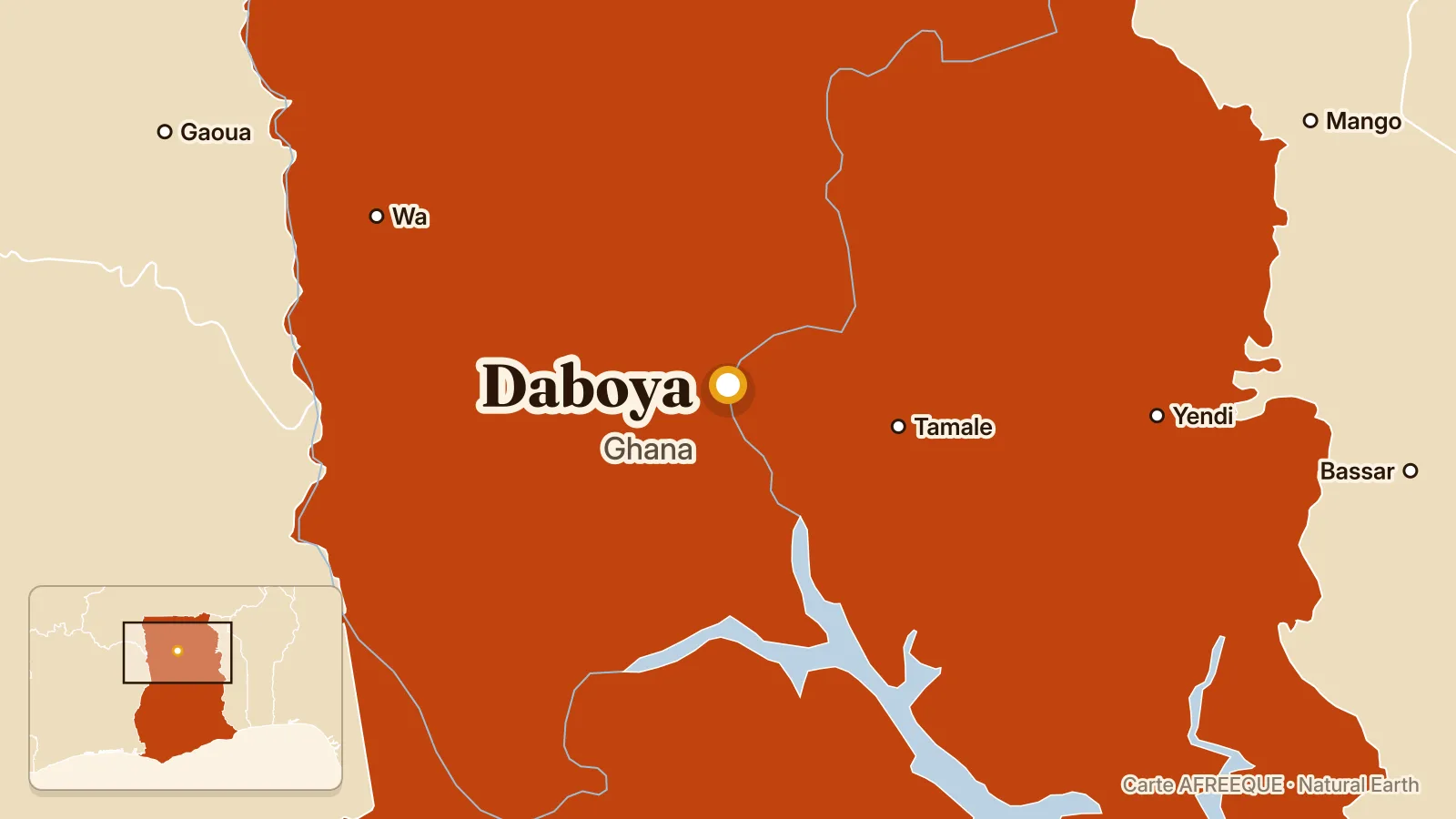 Carte : Daboya, Ghana
