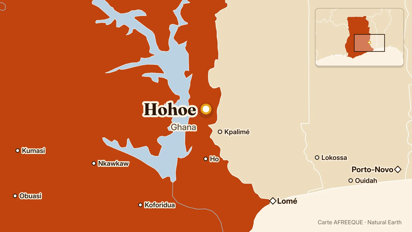 Carte : Hohoe, Ghana