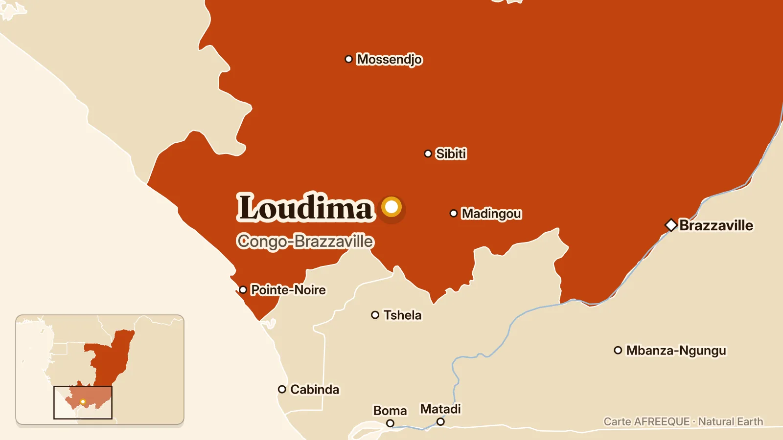 Carte : Loudima, Congo-Brazzaville