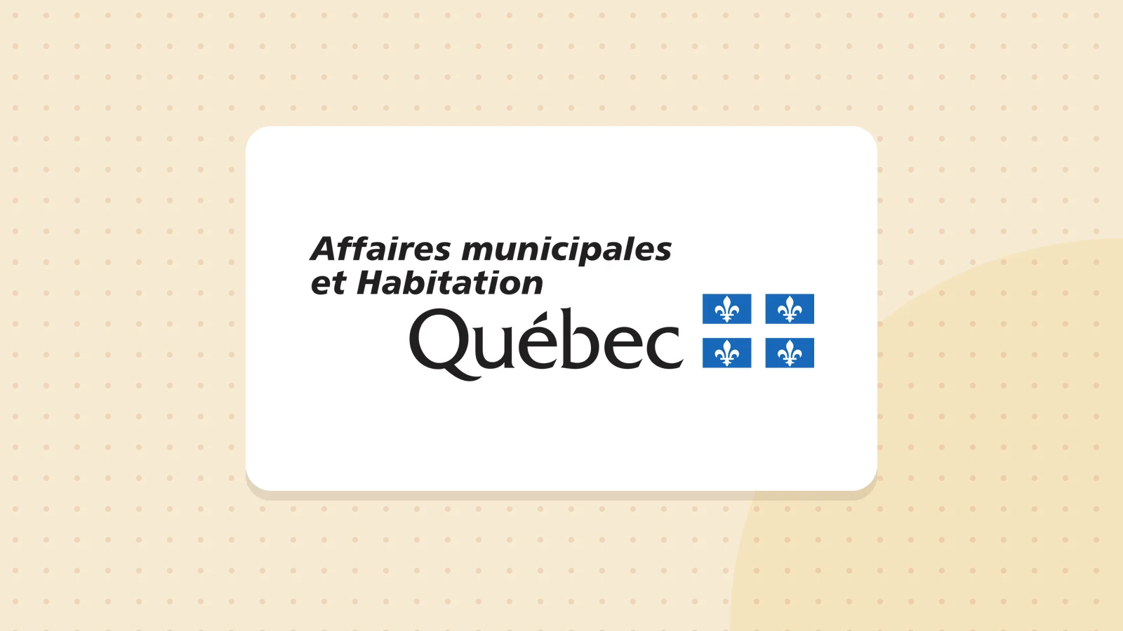 Logo de ministère des Affaires municipales et de l'Habitation